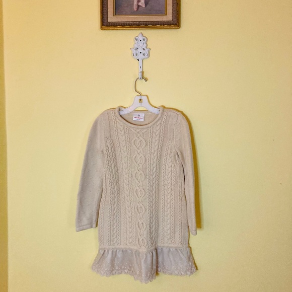 Hanna Andersson Lace Trip Knit Sweater Dress - Picture 5 of 10